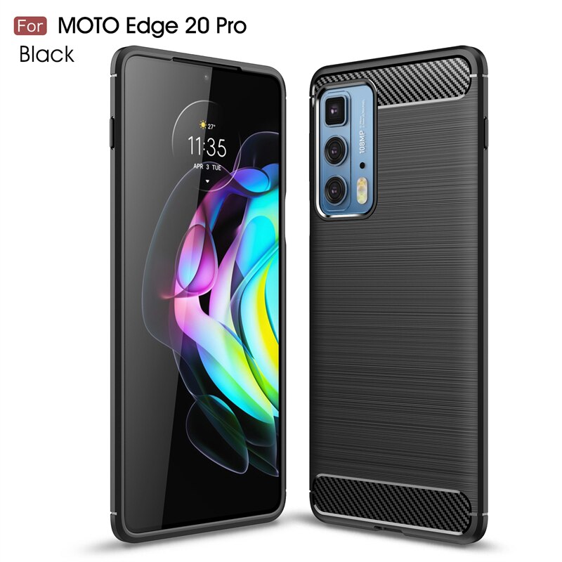 Schutzhülle aus stoßfestem, weichem silikon für motorola Kante s Profi: Motorola Kante 20 Profi / Schwarz