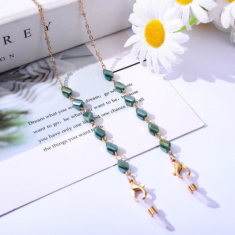 neue Kristall Perlen Ketten Für Maske Masking Sonnenbrille Gläser Perle Kette Brillen Brillen Lanyard: 12