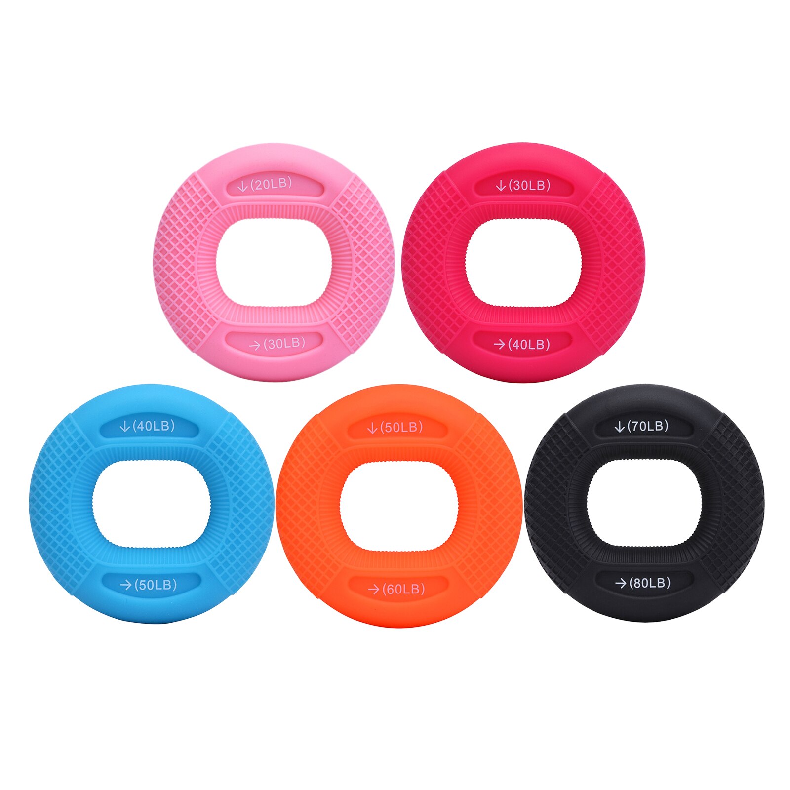 Hand Grip Strengthener Silicone Rings Resistance Hand Gripper Strength Trainer, Finger Strengthener,Wrist Forearm Exerciser