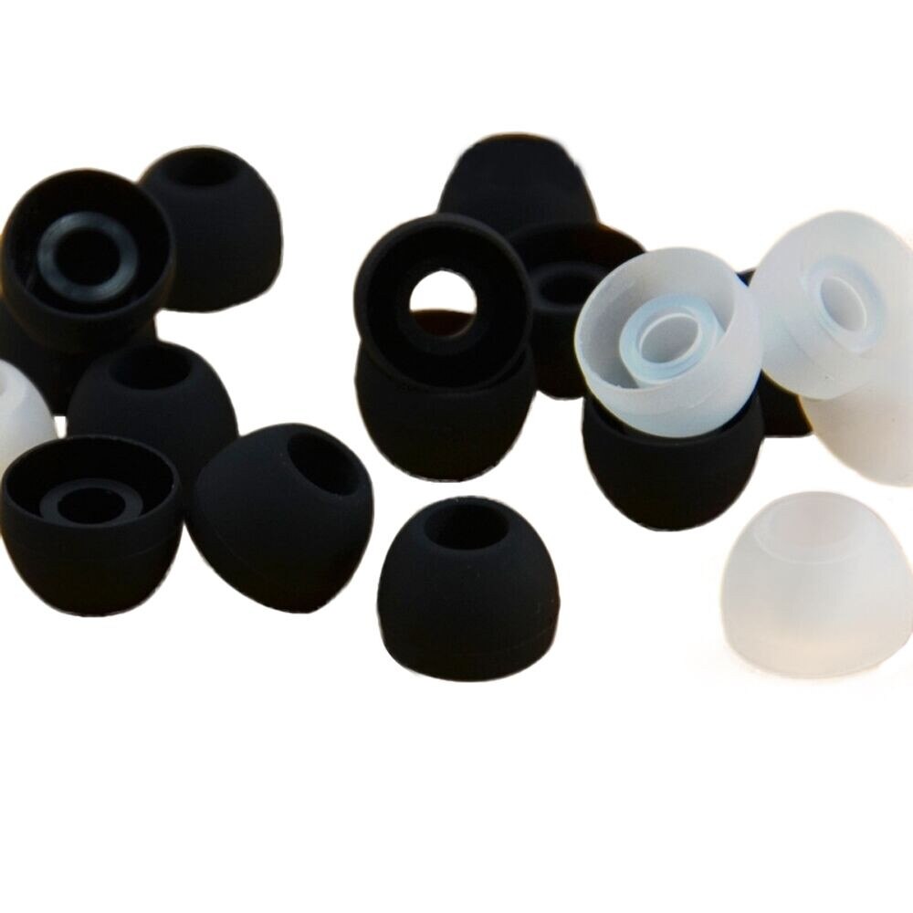 10 Pairs Silicone Replacement Ear Buds Medium Size Clear Tips For Sony Phillips Earphone Headphone Replacement
