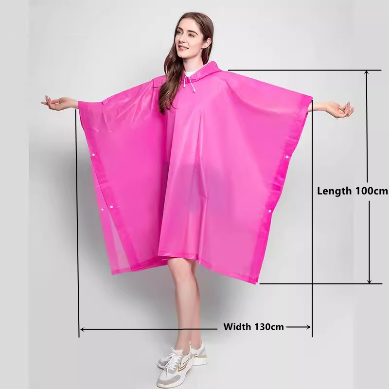 Grote regenponcho 110*130cm eva unisex regenjas verdikte regenjas dames waterdicht heren camping fiets waterdichte regenkleding