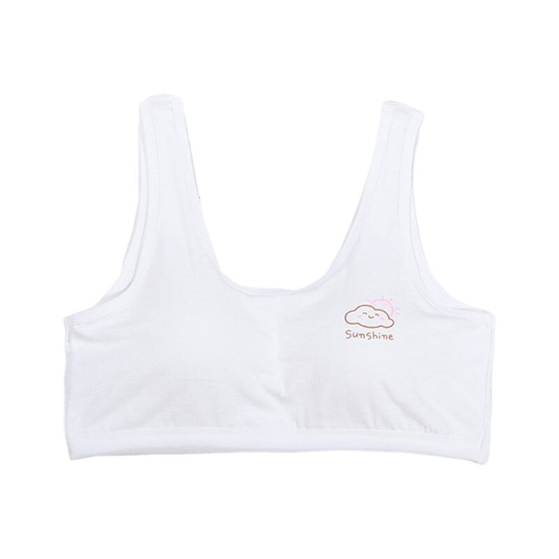 Pubertet jenter avlet stropp bomulls-bh tegneserie solskinn Sky metalltråd gratis bralette: 1