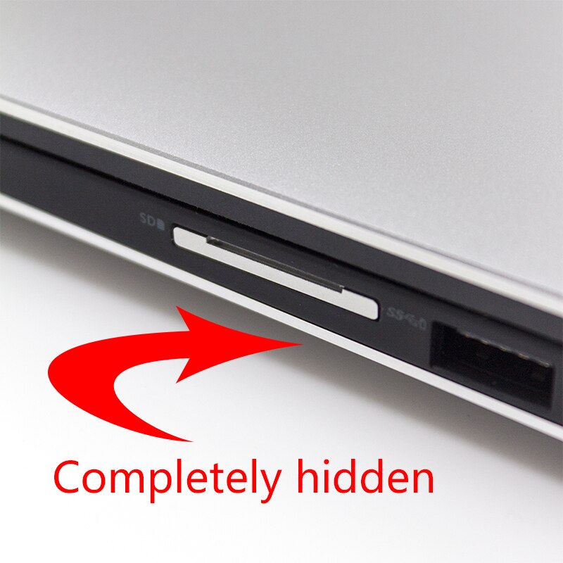 BaseQi Dell 750A Aluminum Stealth drive Micro SD/TF Card Adapter SD Card Reader For Dell XPS 15-inch (9550) and Dell m5510