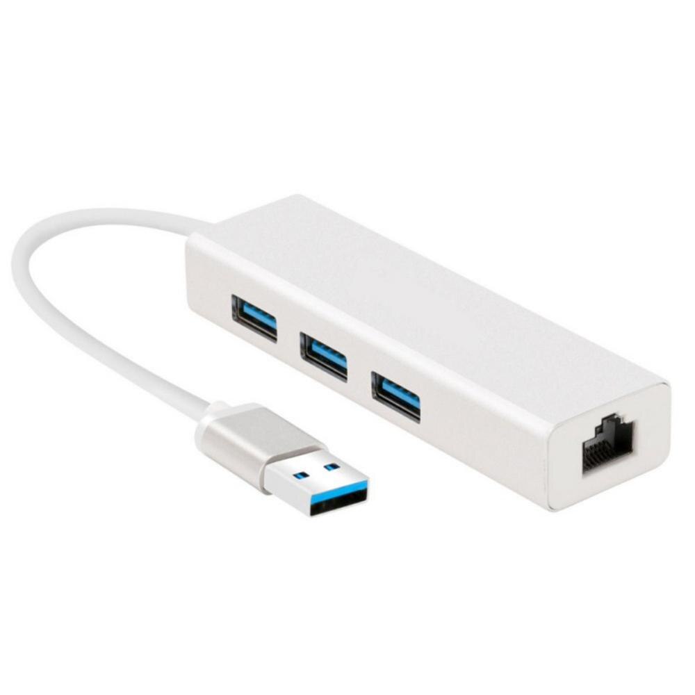 Network Adapter 3 Ports USB 3.0 1000Mbps Gigabit Ethernet LAN RJ45 Hub pc computer accessories for macbook air
