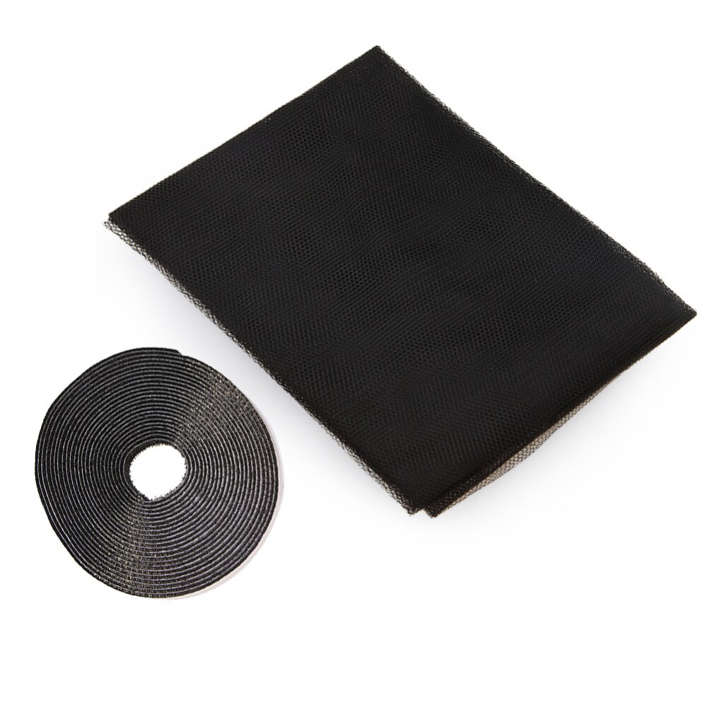 Inset 150x200cm Room Mosquito Anti Window Kitchen Insect Nets Door Indoor Bug Flying Mesh Protector Curtains adhesive Screen: black / 1.5 x 1.3 M