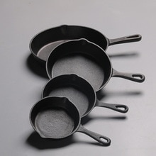 Cast Iron Non-stick 14-20CM Skillet Frying Pan for Gas Induction Cooker Egg Pancake Pot Kitchen&Dining Tools Cookware