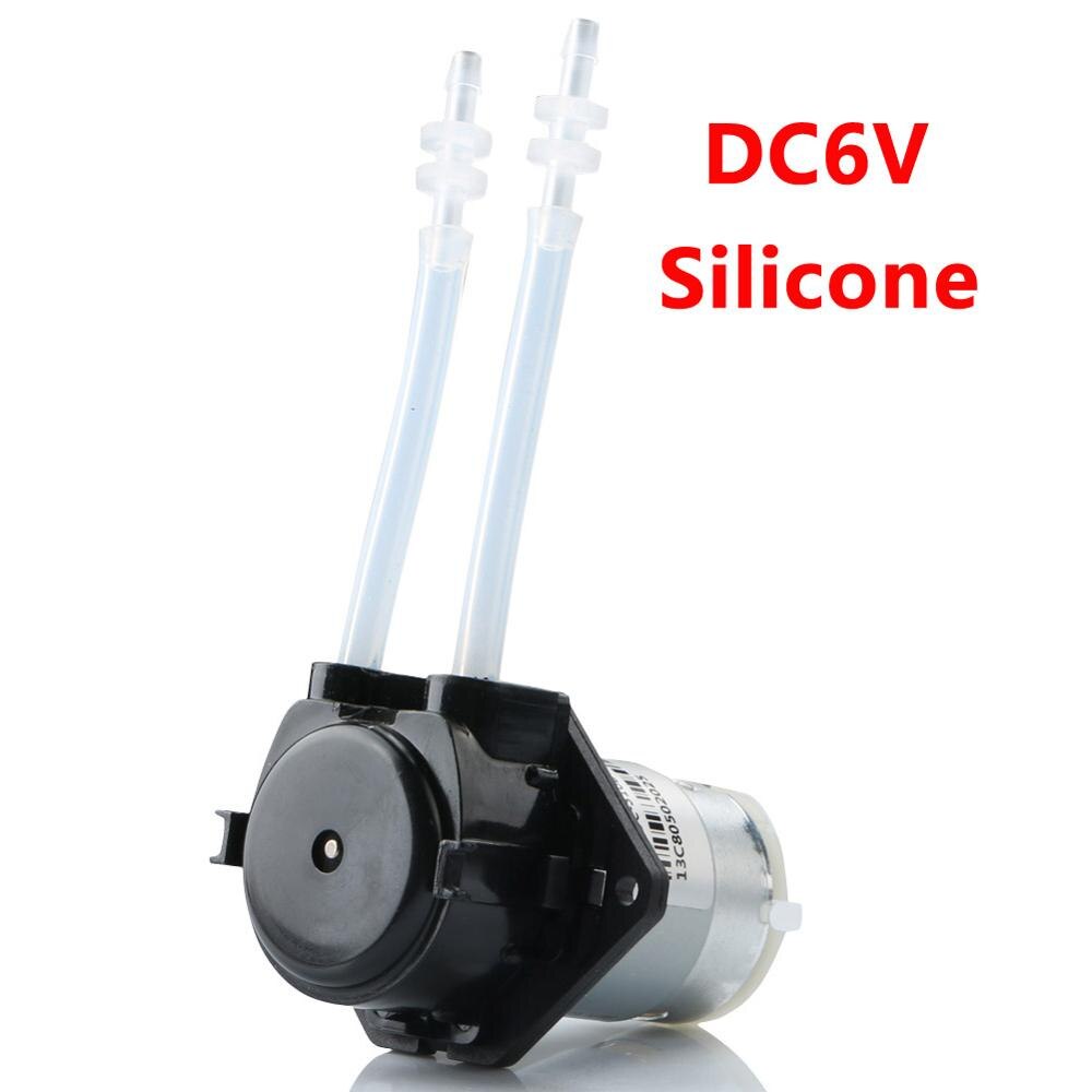 Tube BPT de silicone de petite pompe doseuse d'aquarium pour le dosage analytique de laboratoire pompe péristaltique de cc Micro pompe à eau muette auto-amorçante: 6V silicone