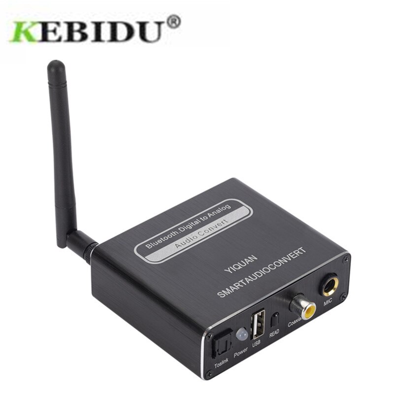 Digital-analog-wandler mit bluetooth 5.0, glasfaser- und koaxialempfang, audiodecoder, dac-zu-analog 3.5mm wandler mit fernbedienung