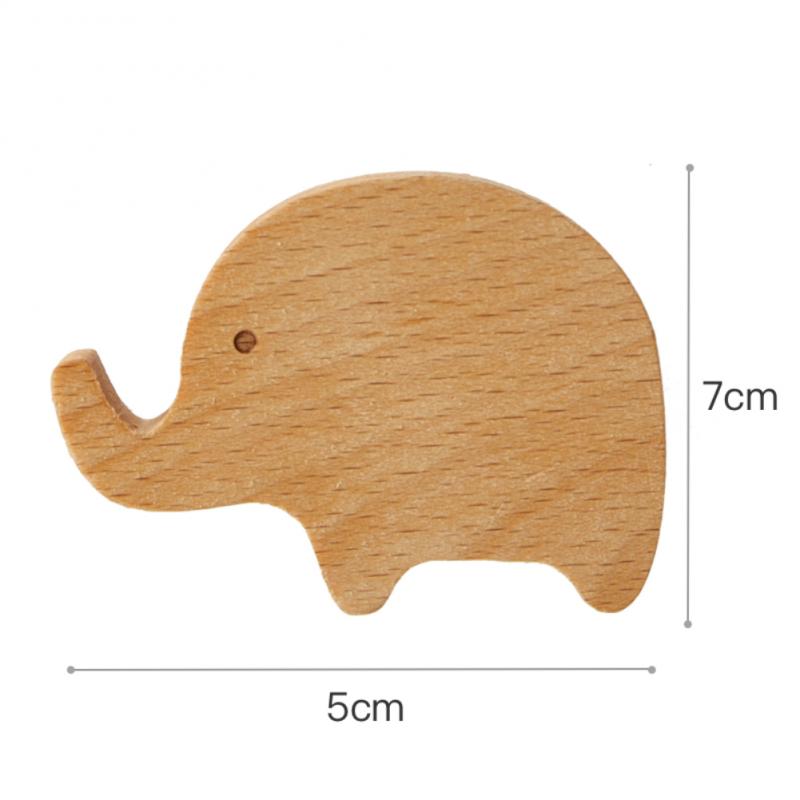 Nordic Style Wood Animal Hook Natural Oak Cute Cartoon Home Decor Door Wall Hook Key Holder Multi Function Modern Storage Hanger: elephant