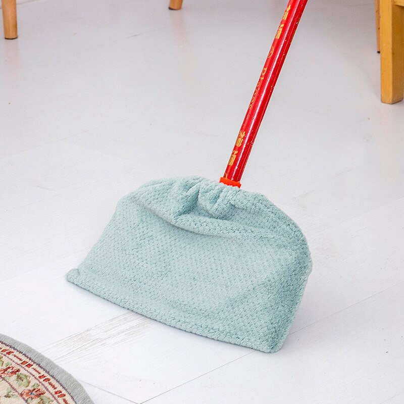 Cubierta de barrido para el hogar, cubierta de paño de mopa absorbente de franela para el hogar, exfoliante de vidrio fácil de limpiar, cubierta de barrido perezoso de doble uso