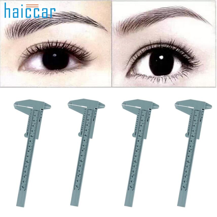 Skønhed pige 4pc microblading genanvendelige makeup foranstaltning øjenbryn guide lineal permanente værktøjer okt 27