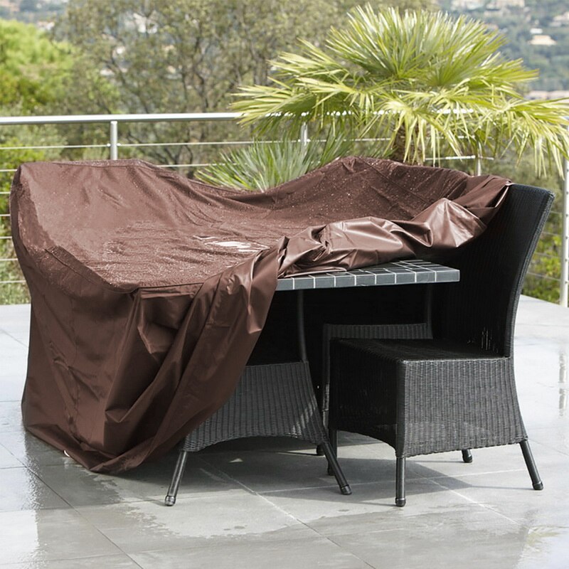 Outdoor Garden Furniture Rain Cover Waterproof Oxford Wicker Sofa Protection Set Garden Patio Rain Snow Dustproof Brown