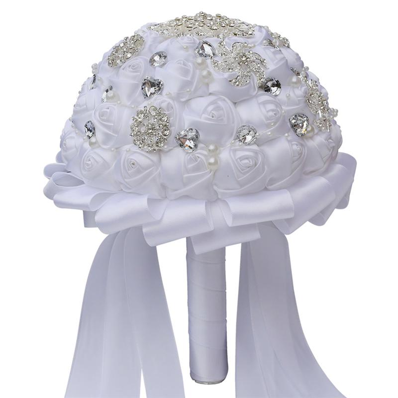 Bruid Bruiloft Boeket Lint Bruidsboeket Bloem Bridal Bruid Bruiloft Boeket: White