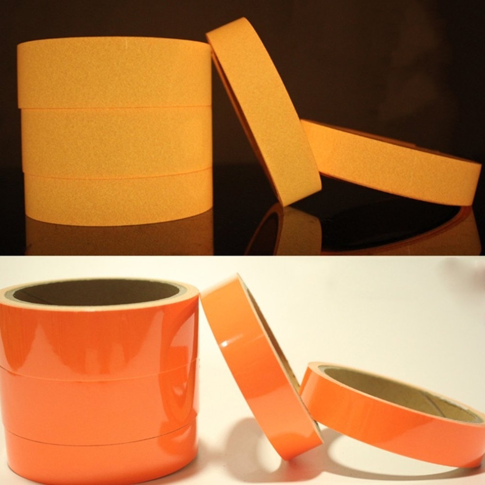 Reflective Glow Tape Self-adhesive Sticker Removable Luminous Tape Fluorescent Glowing Dark Striking Warning Tape