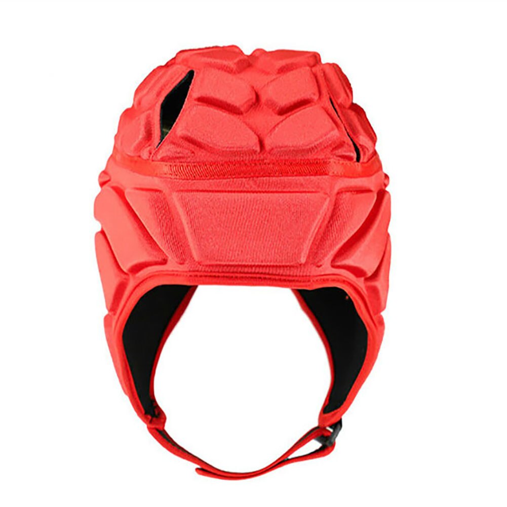 Kids Adult Rugby Soccer Goalkeeper Helmet Thick EVA Goalie Head Protector Cap: Red / L