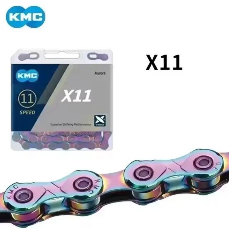 KMC X8 X9 X10 X11 X12 EL SL Cadena de bicicleta de carretera/MTB 8v 9v 10v 11v 12v 118L 126LB cadena de bicicleta con enlace rápido para SHIMANO SRAM: Azul marino