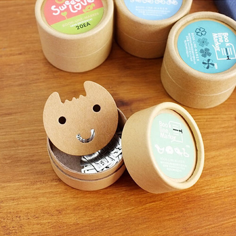 20 stks/partij Mini Metalen Leuke Cartoon Dier Bladwijzer Clips Plated Sliver Bladwijzers Briefpapier boek lijn marker Willekeurige Stijl