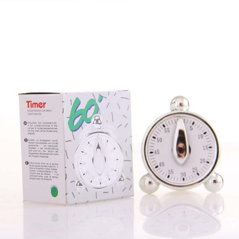 60 Minutes Kitchen Timer Mechanical Cooking Reminder Alarm Clock For Countdown Timer Student Time Manager