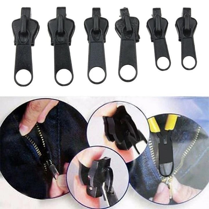 6 Stks/zak Instant Zipper Universal Instant Fix Rits Reparatie Kit Vervanging Zip Slider Tanden Rescue Ritsen Voor S