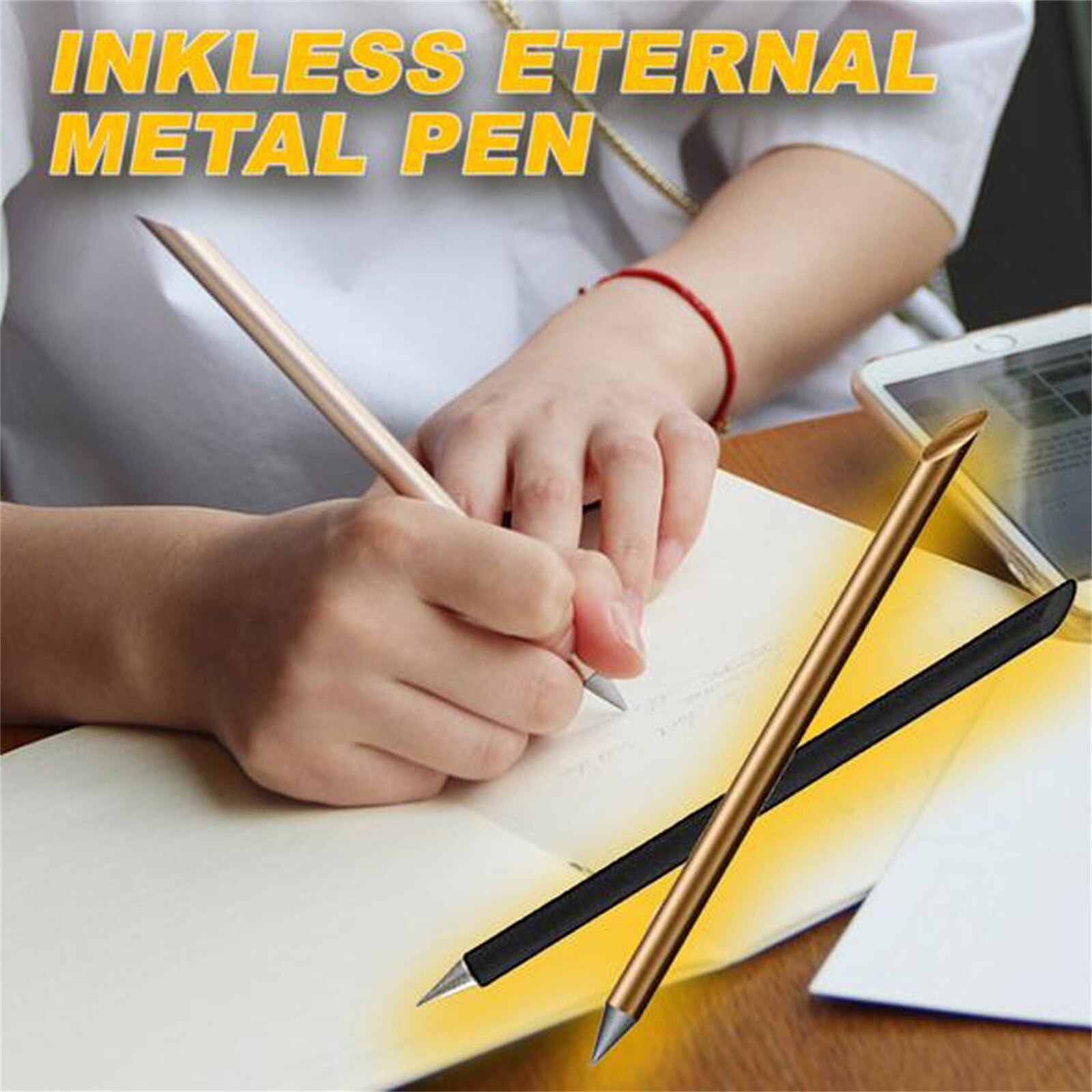 Office Everlasting Pencil Eternal Metal Pen Inkless Pen Office Painting Clear and Durable Gadgets Student Supplies Collectible G