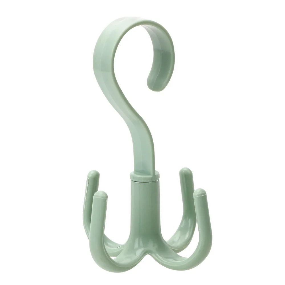 Soporte para bolsos de mano, colgador para ahorro de espacio, armarios, estante para ropa, rotación de 360 grados, zapatos, cinturón, bufanda, estante colgante: Verde
