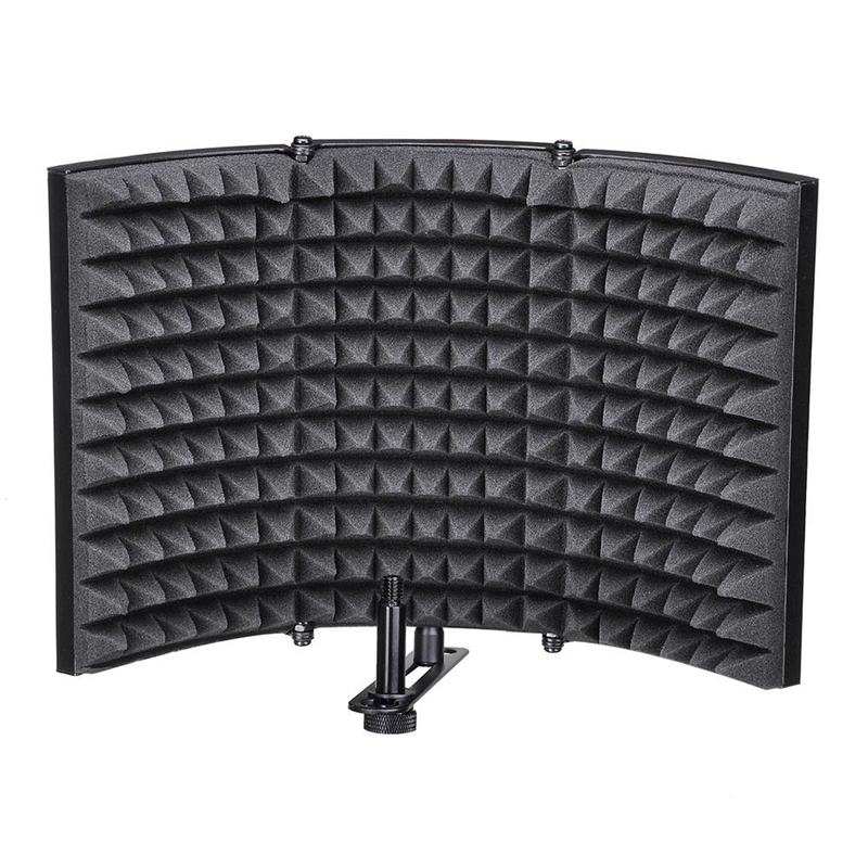 Falten Studio Mikrofon Isolation Schild Aufnahme Klang Absorber Schaum Tafel