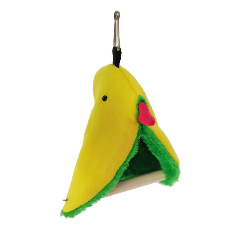 Nido cuadrado de pájaro para loros, hamaca de felpa suave para pájaros y loros, cama colgante cálida para mascotas, cueva, jaula, carpa, casa de juguete para animales pequeños: Bird tent