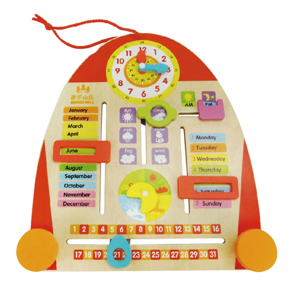 1pc Multi-funktionale Kalender Bord Farbe Kognition Spielzeug Hand-auge Koordination Spielzeug Zahlen Kognition Bord Pädagogisches Spielzeug