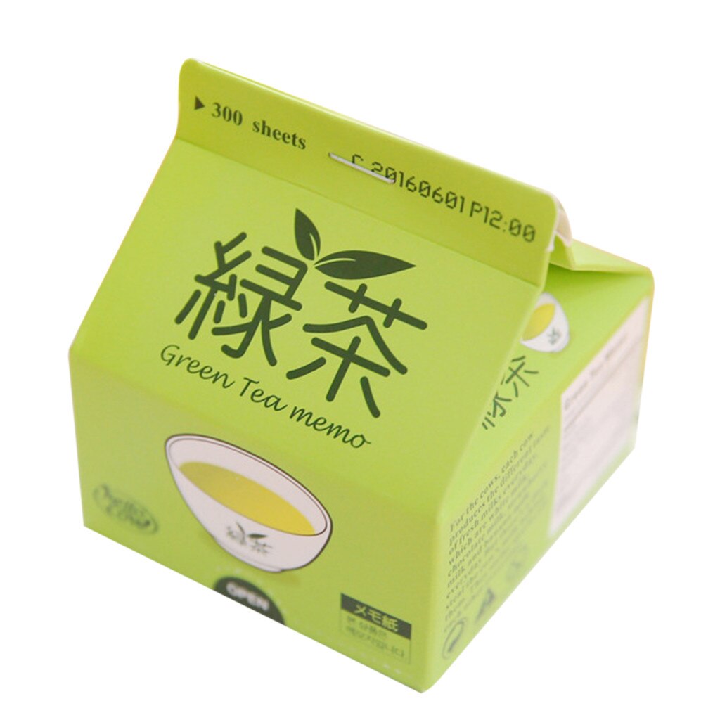 Cute Kawaii Drawing Milk carton Notes Paper Pad Sticky Notes Memo Notebook Stationery Post Note Paper Stickers Office School: D