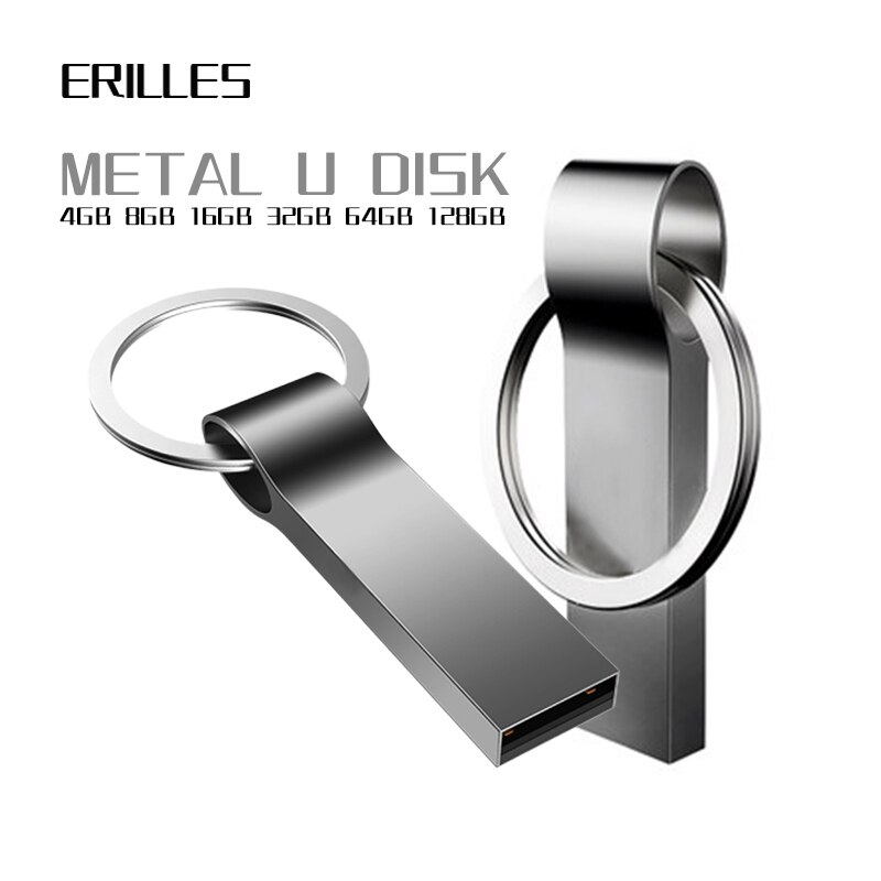 Flash Drive 4Gb 8Gb 16Gb 32Gb Pen Drive 64Gb 128Gb Pendrive Usb flash Drive 2.0 Metalen Geheugen Sticks Met Sleutelhanger