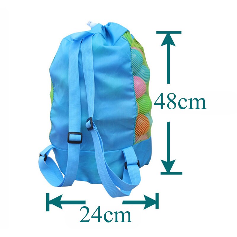 Borsa da spiaggia per bambini portatile per bambini borsa da spiaggia per bambini giocattoli da spiaggia per bambini borse a rete per stoccaggio zaino pieghevole per bambini