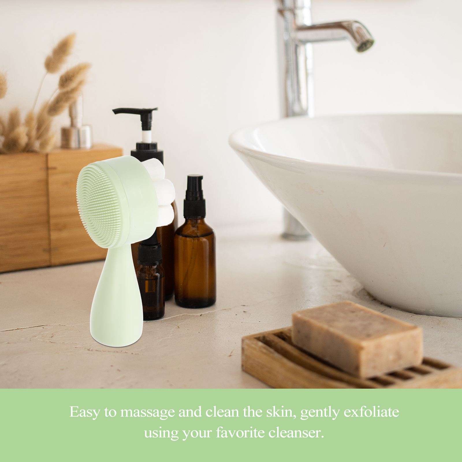 Facial Cleansing Brush Double-head Face Brush Pore Deep Cleansing Face Brush