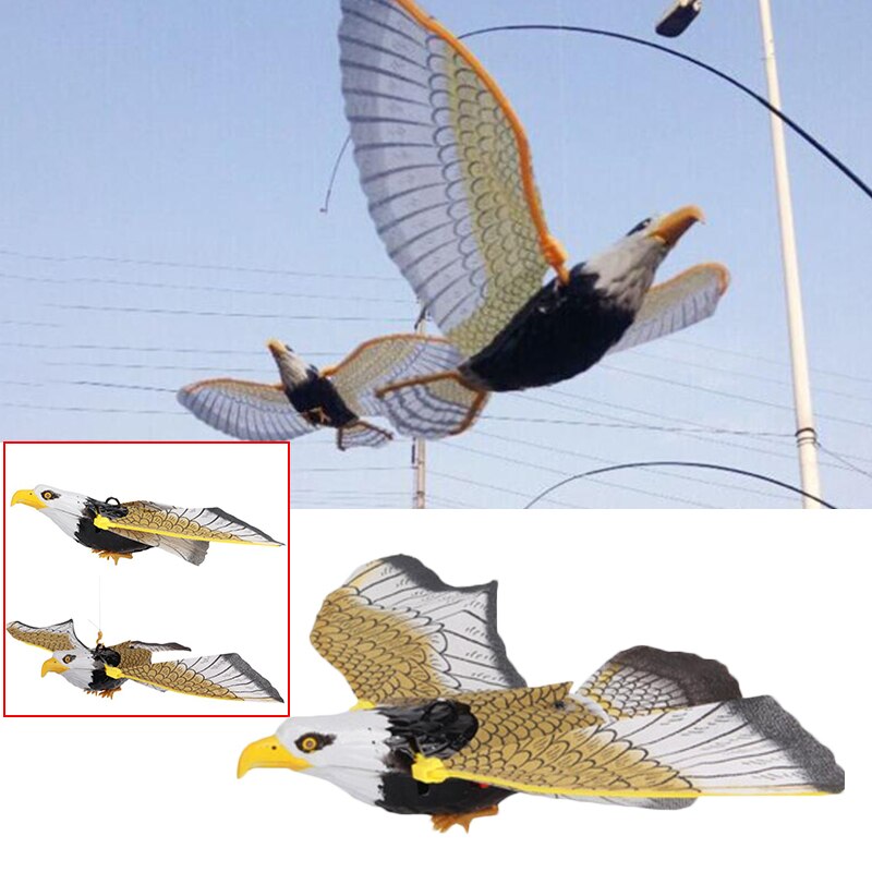 Elektrische Vliegende Vogels Speelgoed Opknoping Draad Klapperen Eagle Plastic Chrismas