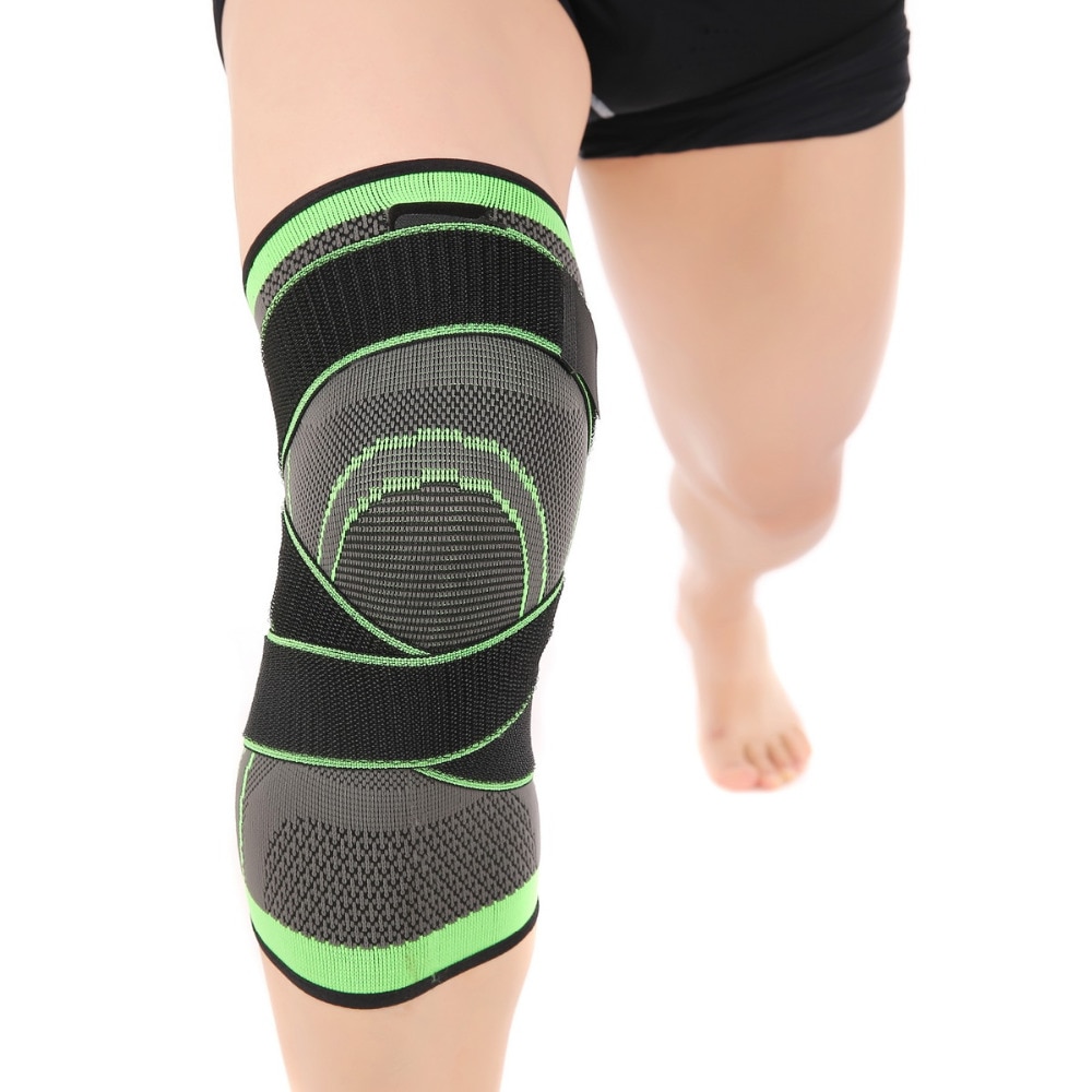 Gratis skib under tryk fitness løb cykling bandage knæ støtte seler elastisk nylon sports kompression pude ærme