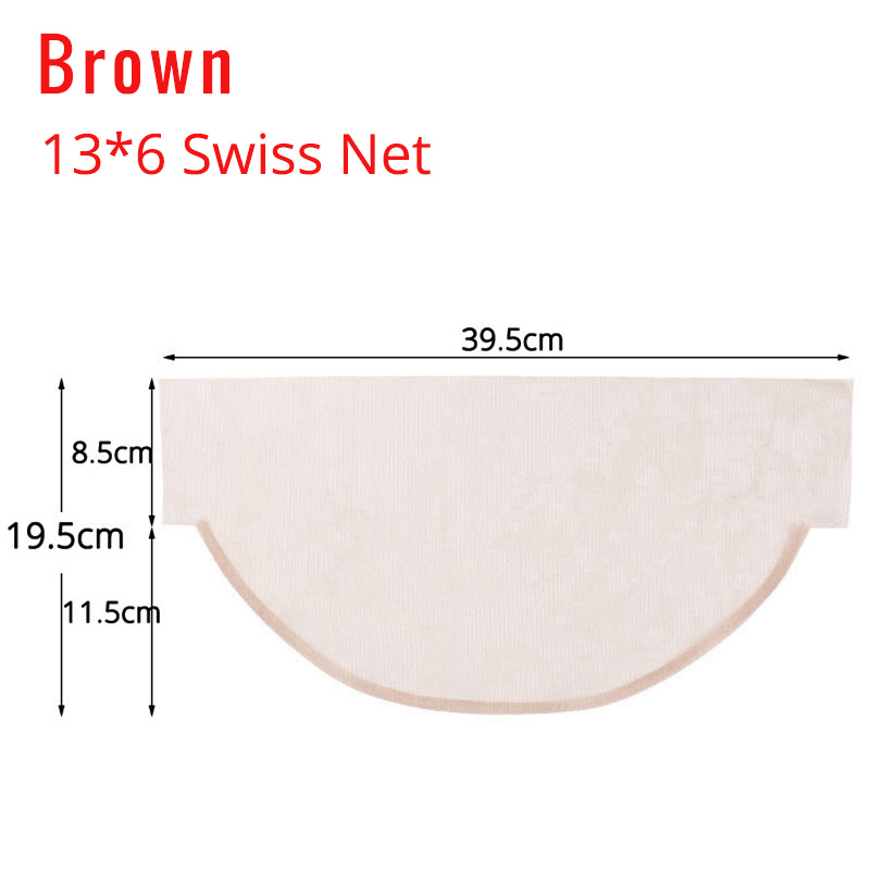 Nunify 1 Stks/partij Goedkope Hd Kant Voor Pruik Maken Diy Pruik Maken Accessoires Haar Tools Zwitserse Kant Haar Netto 4pcs Houten Pruik Naald: brown 13x6