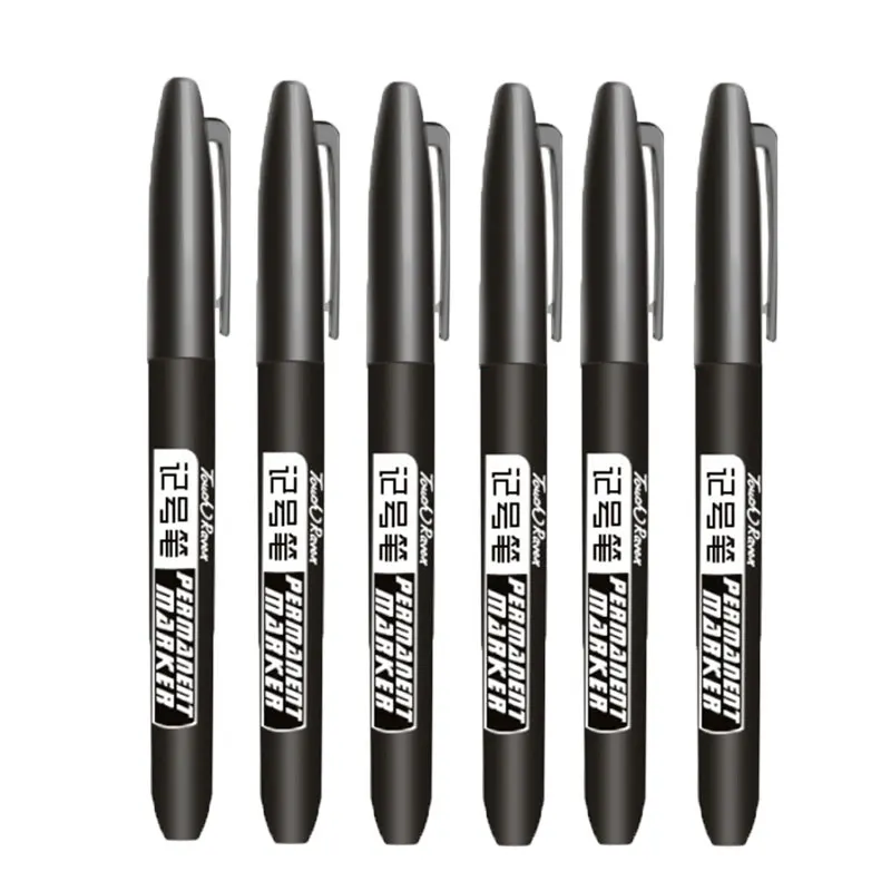 Pennarello permanente Pennarelli da disegno Nero Blu Rosso Penne per schizzi con inchiostro impermeabile Cancelleria Materiale scolastico per vetro Metallo