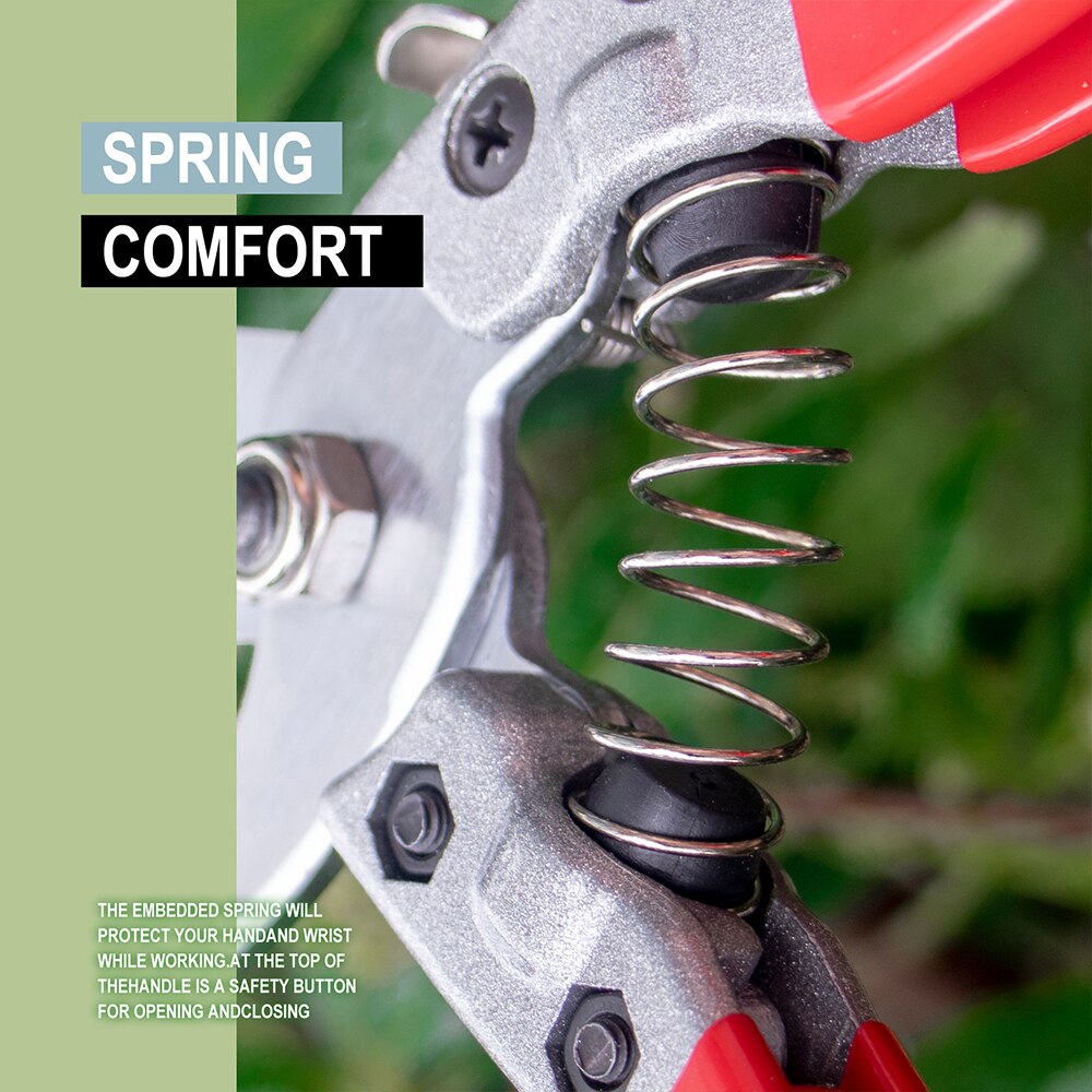 TOVIA 8 Inch Garden Pruning Shear Garden Scissors Bypass Branches Secateurs Pruner Shear Cut Fruit Trees Flower