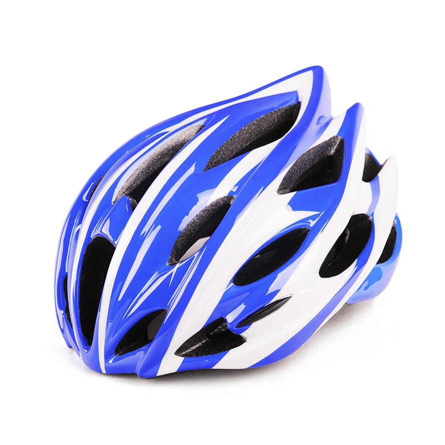 PowerPai Fahrrad Radfahren Helm MTB Ultraleicht Integral- Geformt Capacete Fahrrad kask Helme Erwachsene 24 Luft Lüftungsschlitze casque velo Route: Blau