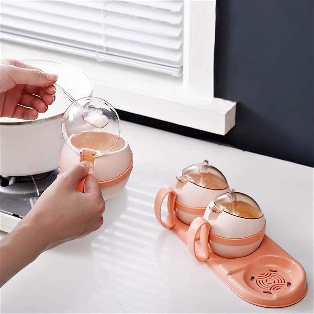Nordic Kruiden Doos Keuken Zout Suiker Opslag Dozen Houder Plastic Kruidkruik Kruiderij Cruet Thuis Kitchen Tools