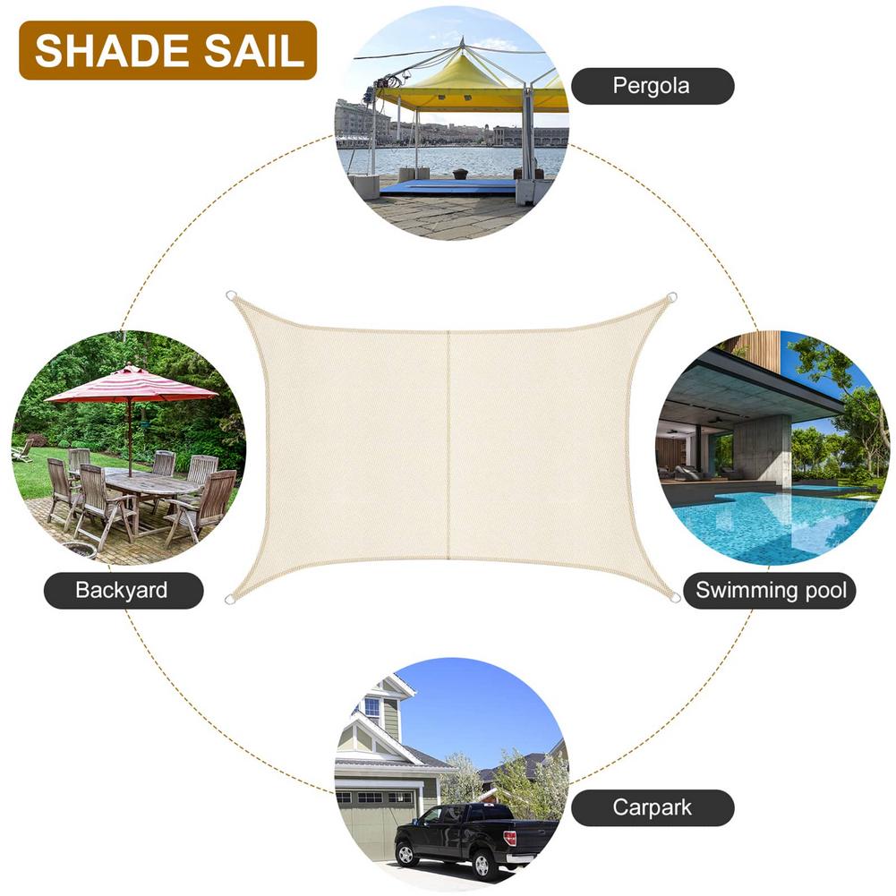 Courtyard Sun Shade Sail Canopy Waterproof Pool Shade Sail Cover