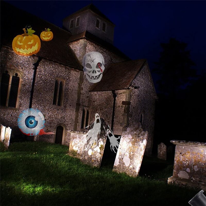Projecteur LED imperméable avec 12 motifs de diapositives, éclairage de paysage, décoration intérieure et extérieure, pour fête, mariage, anniversaire