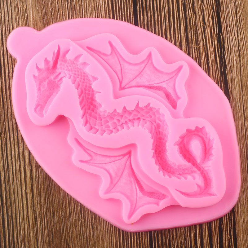 3D Dragon Silicone Molds DIY Baby Birthday Fondant Cake Decorating Tools Candy Clay Chocolate Gumpaste Moulds