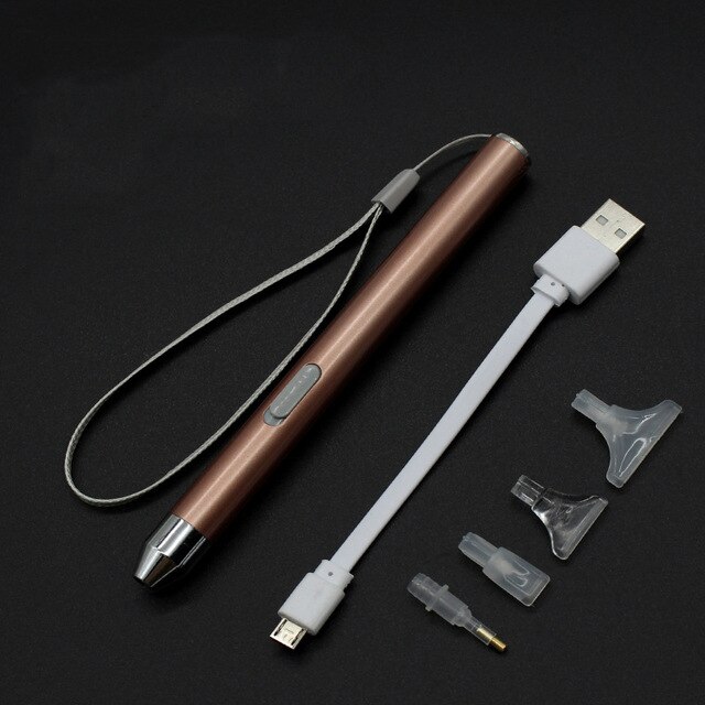 Usb Rechargeable Lighting Point Drill Pen With 4 Heads 5d Diamond Painting Embroidery Accessories Diy Tools: Default Title