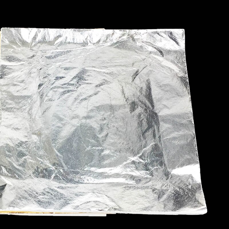 Imitatie Zilveren Blad Vergulden Aluminiumfolie Vellen-1000 Vellen Art Craft Papier Zilver Folie Bladeren Voor Vergulden