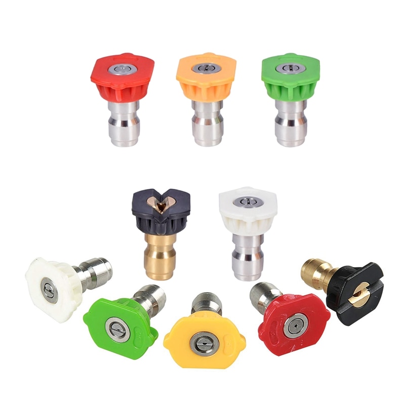 7x højtryksrenser kit , 7 sprøjtedysespidser ,1/4 tommer 4500 psi  (2.5 gpm) & 5 stk højtryksrenser spraydyser 1