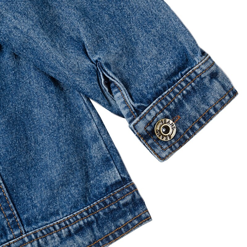 Autumn Baby Girl Hooded Denim Jacket Coat Outdoor Long Sleeve Outerwear Hvlv