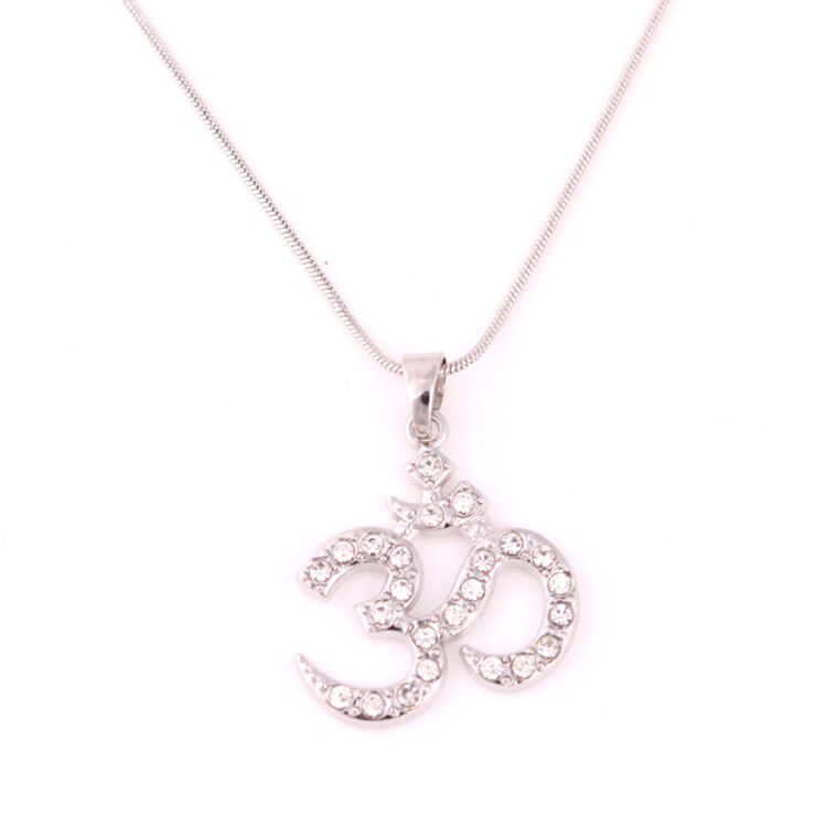 alloy yoga om sign necklace pendants for lovers' necklace