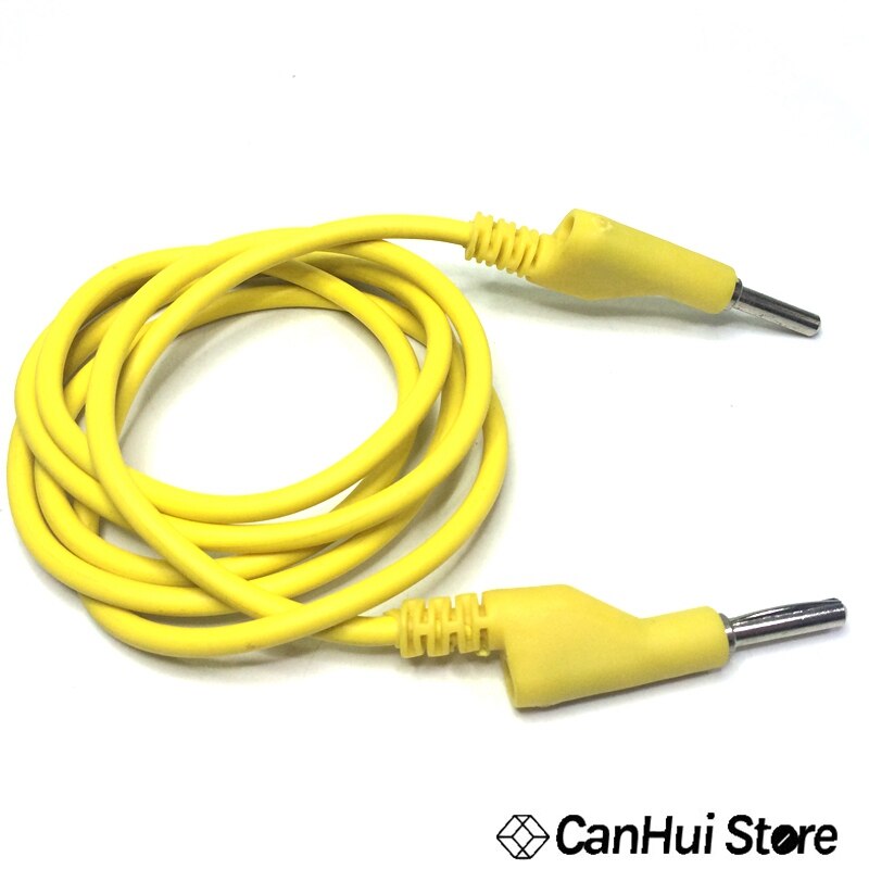1 stk dobbeltsidig stapelbare 4 mm bananplugg mann jack hoogspanning silikon tråd multimeter testkabel ledning m /m 1m ( p-p)