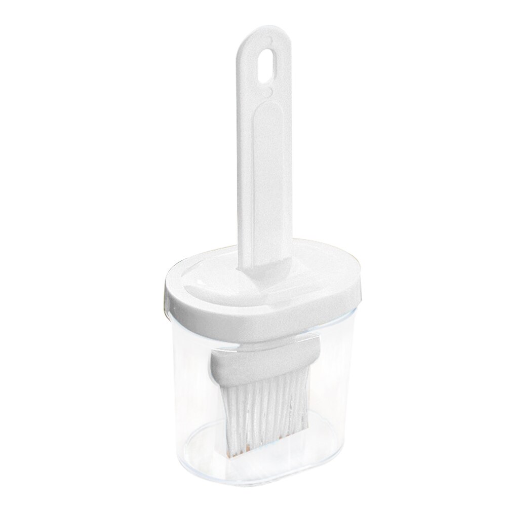 Silicone Oil Bottle Brush High Temperature Resistant Integrated With Cover With Bottle Of Barbecue Baked Oil Brush Kitchen Tool: White