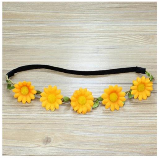 suola Fiori Dei Capelli Della fascia/testa gruppo musicale Testa dell'involucro Della Sciarpa dell'arco Dei Capelli Spiaggia Ragazze di Partito Del suola del fiore della fascia: Arancione